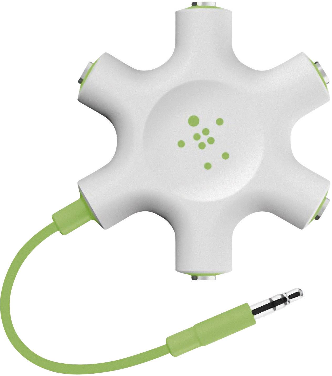 Belkin F8Z274bt Rockstar Klinke Audio Y-Adapter [1x Klinkenstecker 3.5 mm - 5x Klinkenbuchse 3.5 mm] Grün