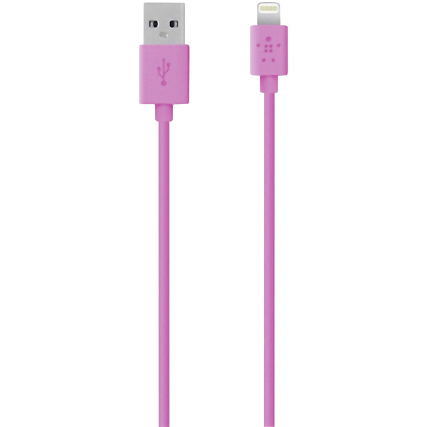 Belkin iPad/iPhone/iPod Datenkabel/Ladekabel [1x USB 2.0 Stecker A - 1x Apple Lightning-Stecker] 1.20 m Rosa