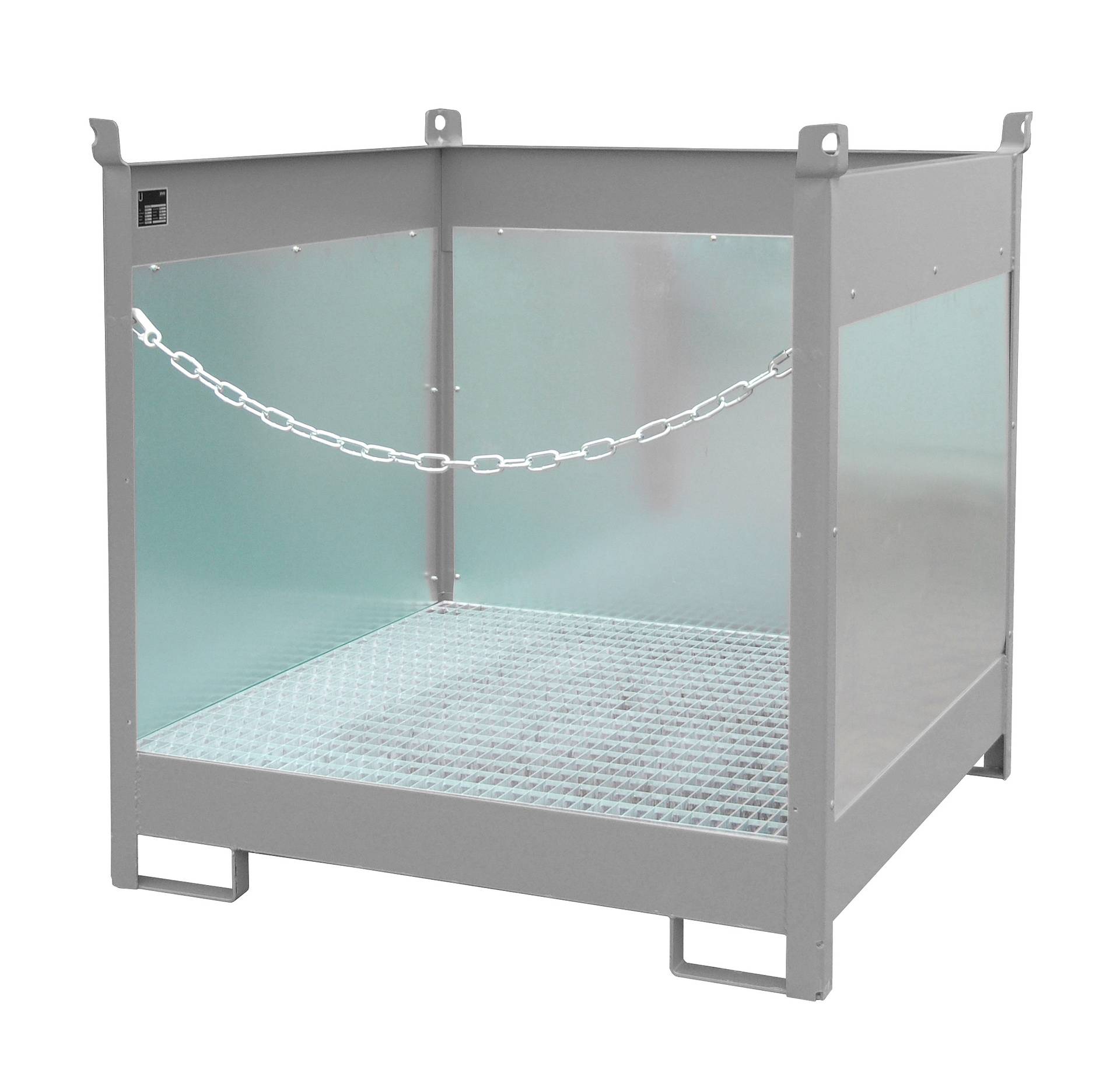 Fass-Stapelpalette FSP-4 G, lackiert, Mausgrau