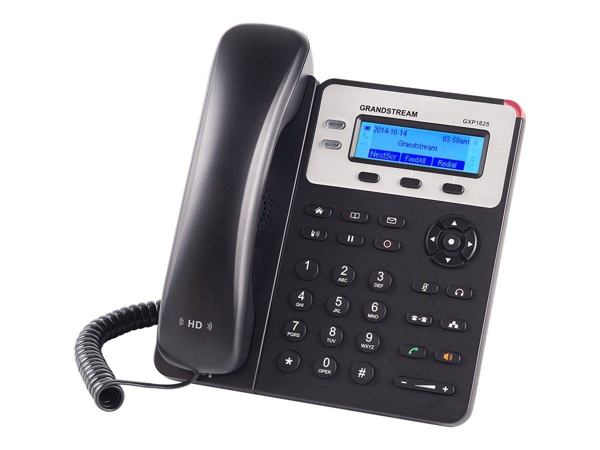 Grandstream SIP GXP-1625 Entry Base PoE Schnurgebundenes Telefon, VoIP PoE Farbdisplay Schwarz