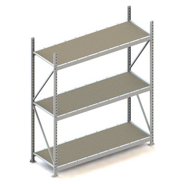 META Regalbau 51235 Weitspannregal-Grundmodul (B x H x T) 1907 x 2200 x 650 mm Stahl verzinkt Verzinkt Holzboden