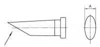 Weller Lötspitze LT BB 60 Rundform, abgeschrägt 2,4mm