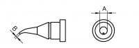 Lötspitze LT-1X, Rundform gebogen 30°, D: 0,4 mm