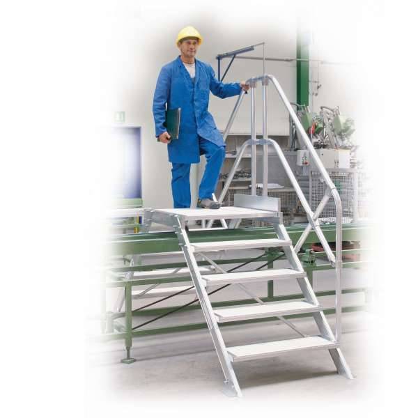 Aluminium-Überstieg stationär oder fahrbar 60° 10Stufen<br>300930