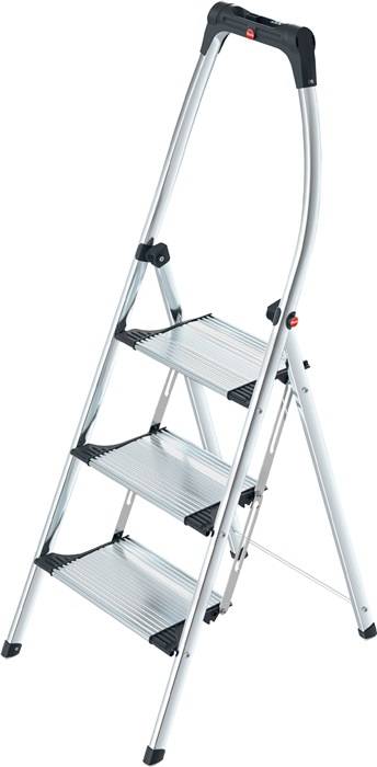 Hailo K100 TopLine 4303-301 Aluminium Klapptritt klappbar Arbeitshöhe (max.): 2.50 m Silber, Schwarz 7.3 kg