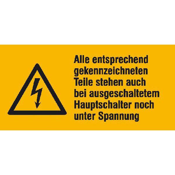 Alle entsprechend gekennzeichneten.. Warnschild,selbstkl.Folie,13,10x6,50cm DIN EN ISO 7010 W012