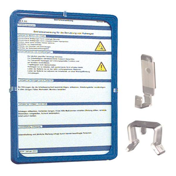 Kunststoffrahmen für Betriebsanweisung 10 Rahmen blau, je 5 VE 90.9260