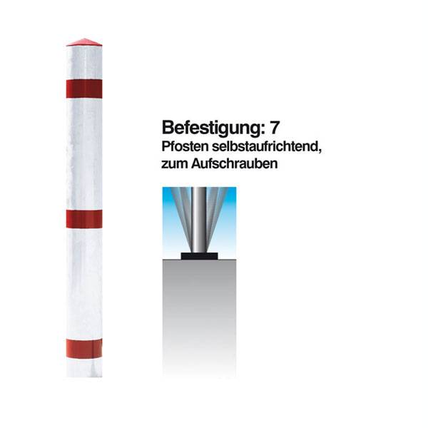 Funktionssperrpfosten Stahl, zum Aufschrauben, Durchm. 76 mm