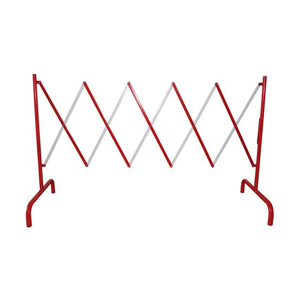 Stahl Scherensperre rot/weiß, Maße (LxH): 100 x 280 cm