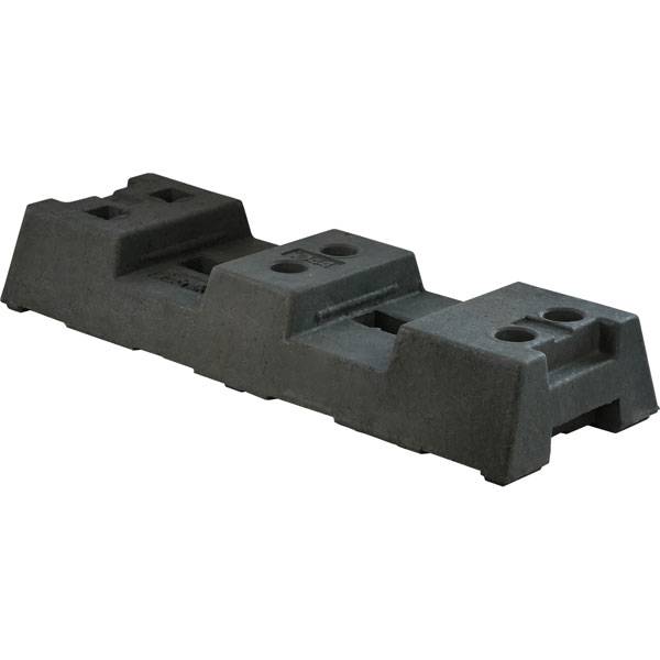 Bauzaunfuß aus Kunststoffrecycling, Länge: 800 mm, 16,0 kg