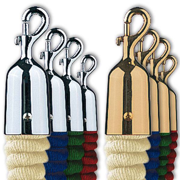 Gurtabsperrsystem GANGWAY,Polypropylenseil: beige,2m, Kordelendstück: Messing