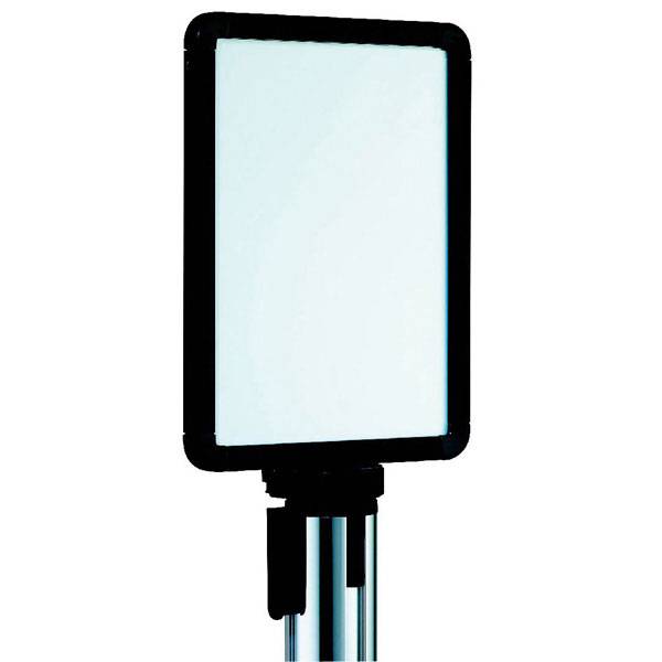 Absperrsystem GANGWAY,Aufsatzschild für DIN A4 Querformat,Alurahmen schwarz