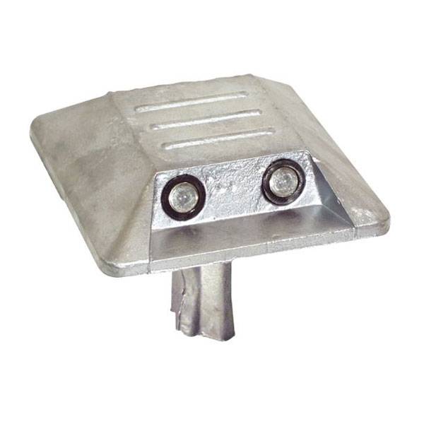 Alumarkierungsnagel mit Schaft zum Einsetzen, zwei Reflexlinsen beidseitig