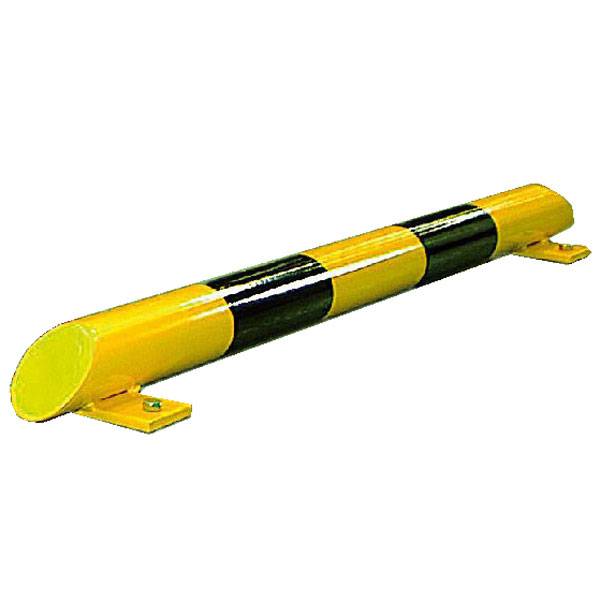 Rammschutz RollstoppM120,Stahl 3mm, z. Aufdübeln m. Bodenpl.,8,6x120cm, 4 Dübel MW173934 erforderl.