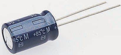 Panasonic M, THT Elektrolyt Kondensator 2200μF ±20% / 10V dc, Ø 10mm x 20mm, +85°C