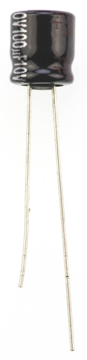 Panasonic GA, THT Elektrolyt Kondensator 100μF ±20% / 10V dc, Ø 6.3mm x 7mm, bis 105°C