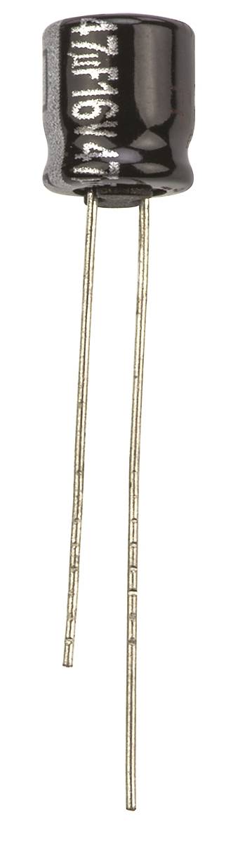 Panasonic GA, THT Elektrolyt Kondensator 47μF ±20% / 16V dc, Ø 6.3mm x 7mm, bis 105°C