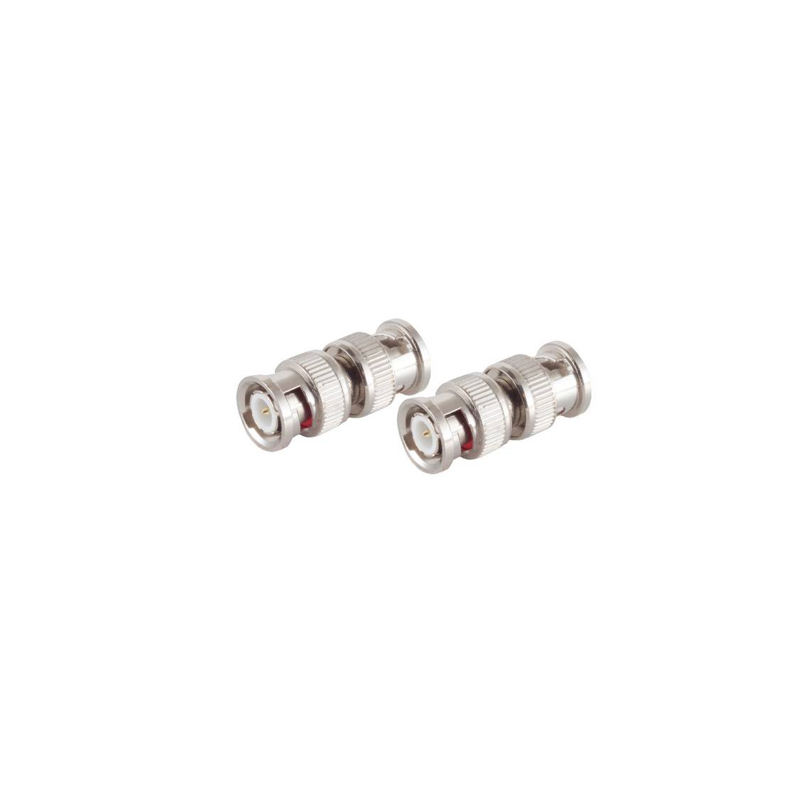 S/CONN Koaxial-Adapter BNC-Stecker auf BNC-Stecker 75 Ohm für Video und Audio - Silber