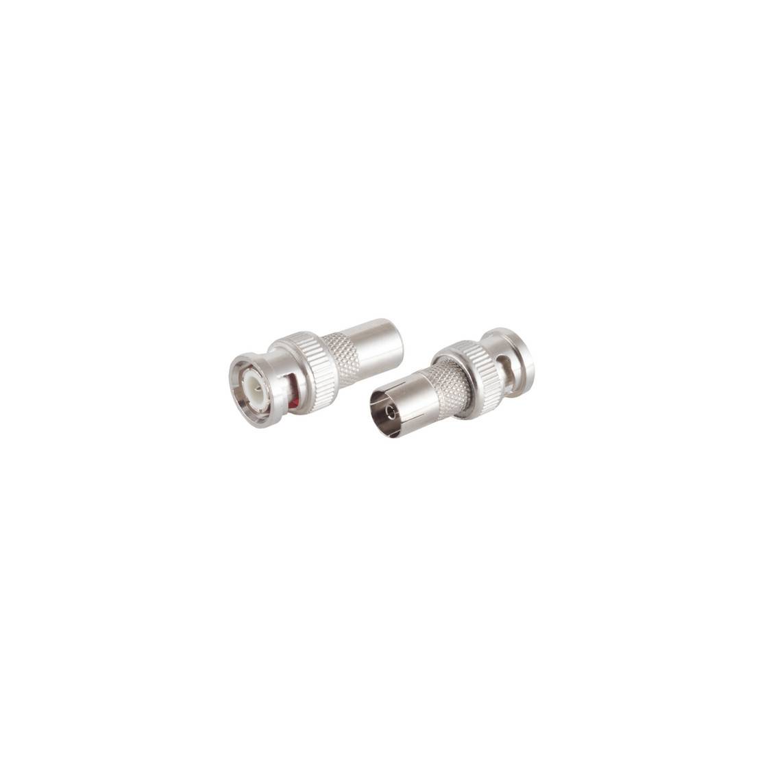 S/CONN BNC-Adapter BNC-Stecker auf IEC-Kupplung für Audio- und Videosignale Silber