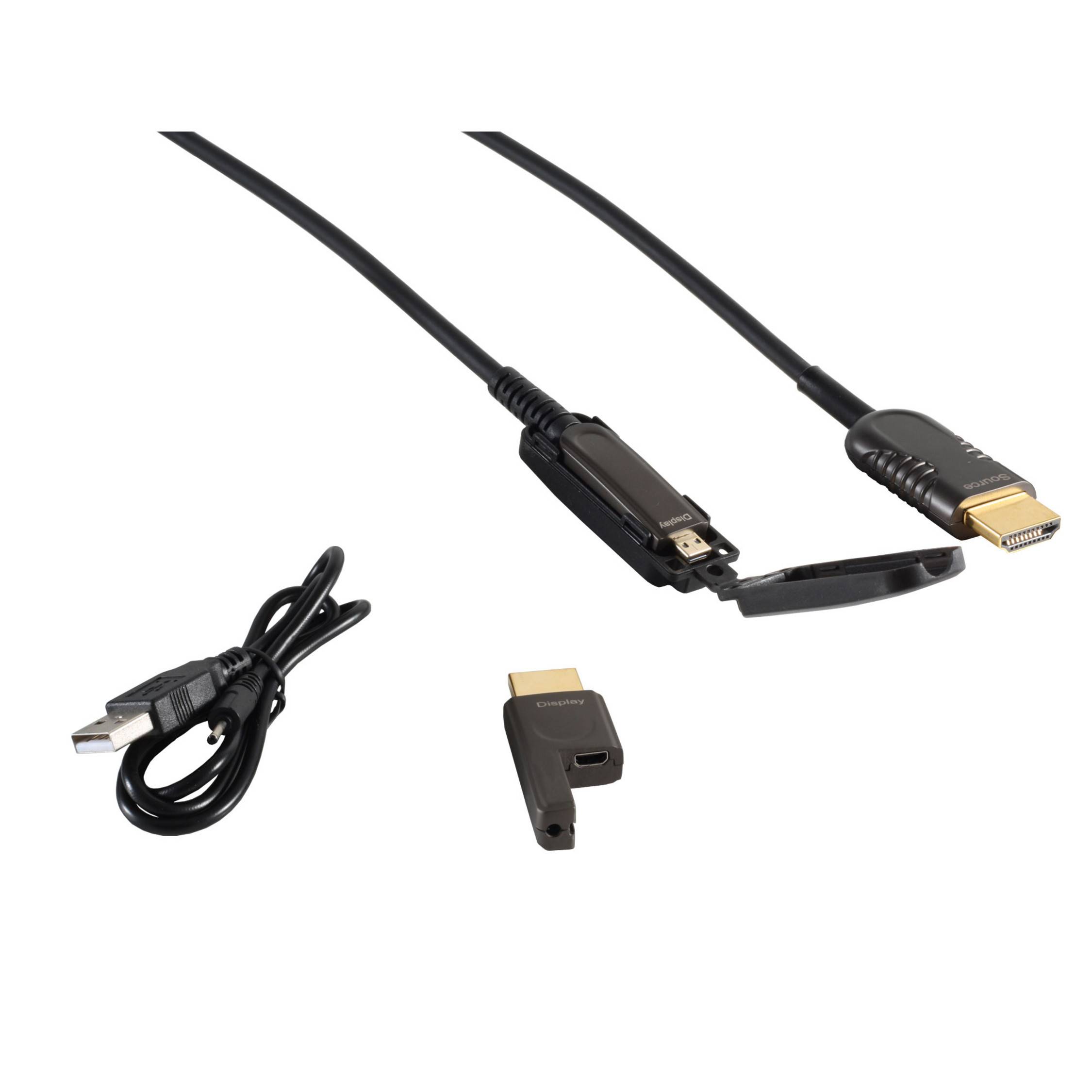 Optisches HDMI Verlegekabel-Set, 4K, 15,0m