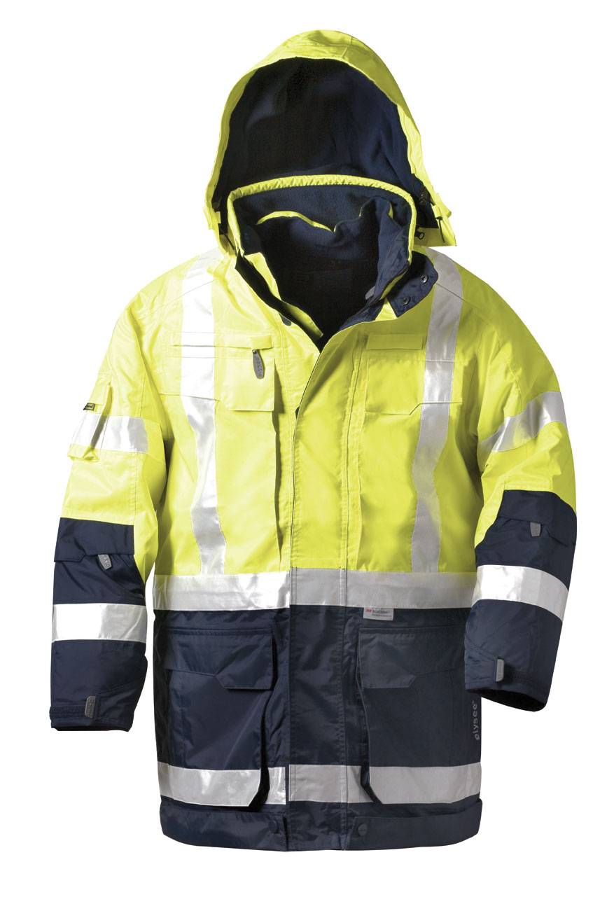 JEKYLL, 3-in-1 Warnschutz-Parka ELYSEE® EN 471/3, EN 343/3, Gelb/Marine Gr.XXXXL