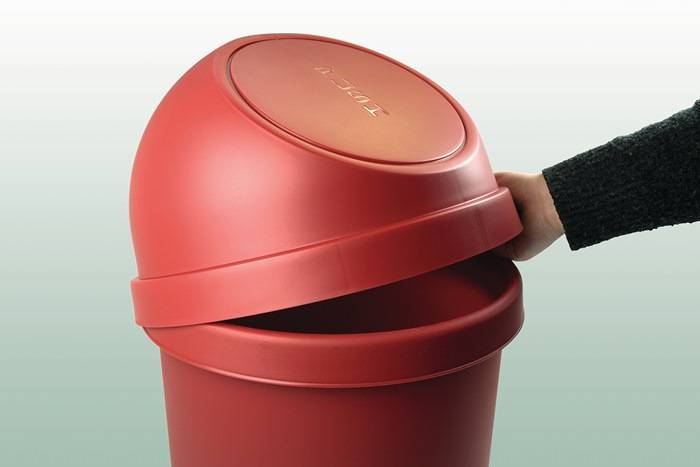 Abfallbehälter H615xØ312mm 25l schwarz HELIT