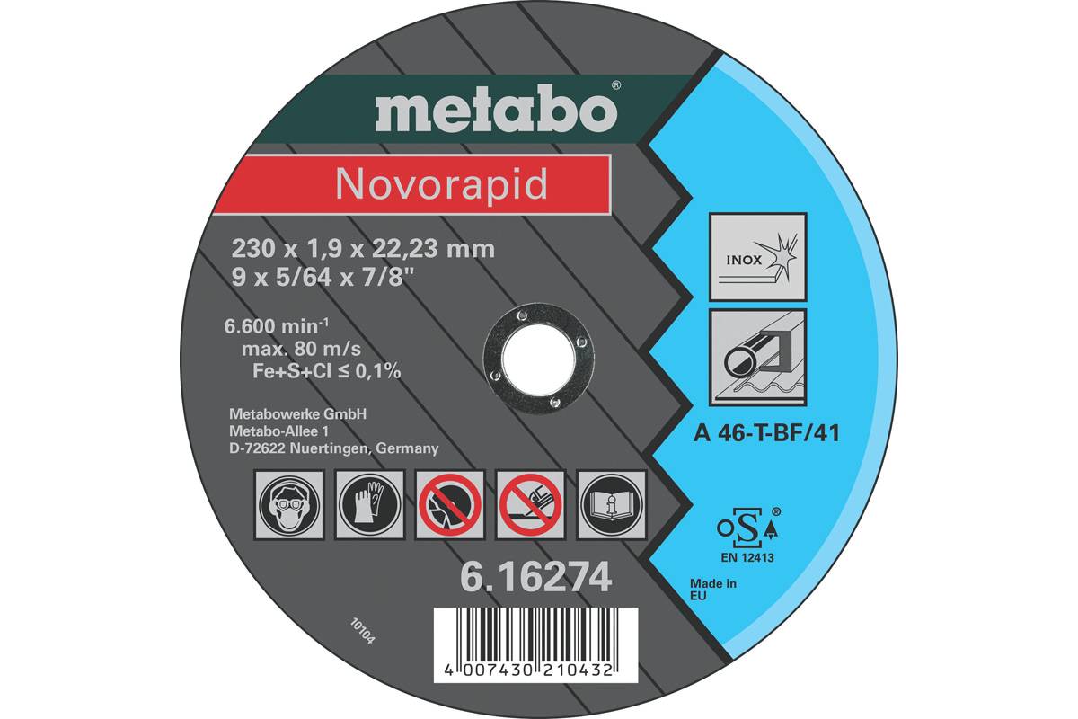 Metabo Novorapid 180x1,5x22,23 mm Inox Trennscheibe gerade