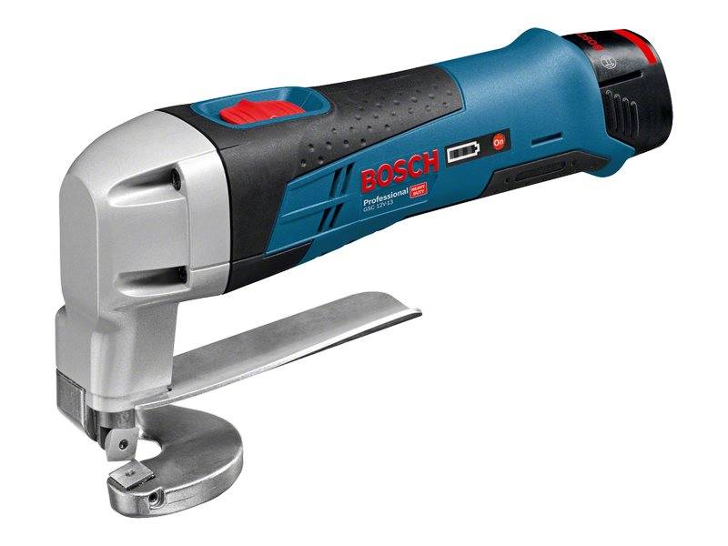 Bosch Professional Akku-Blechschere 0601926108 GSC 12V-13 inkl. 2. Akku, inkl. Ladegerät, inkl. Koffer