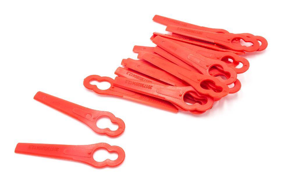 vhbw 20x Ersatz-Messer Ersatz für Recharge Tools GTB-20 für Rasentrimmer - Ersatzklinge Rot, Kunststoff