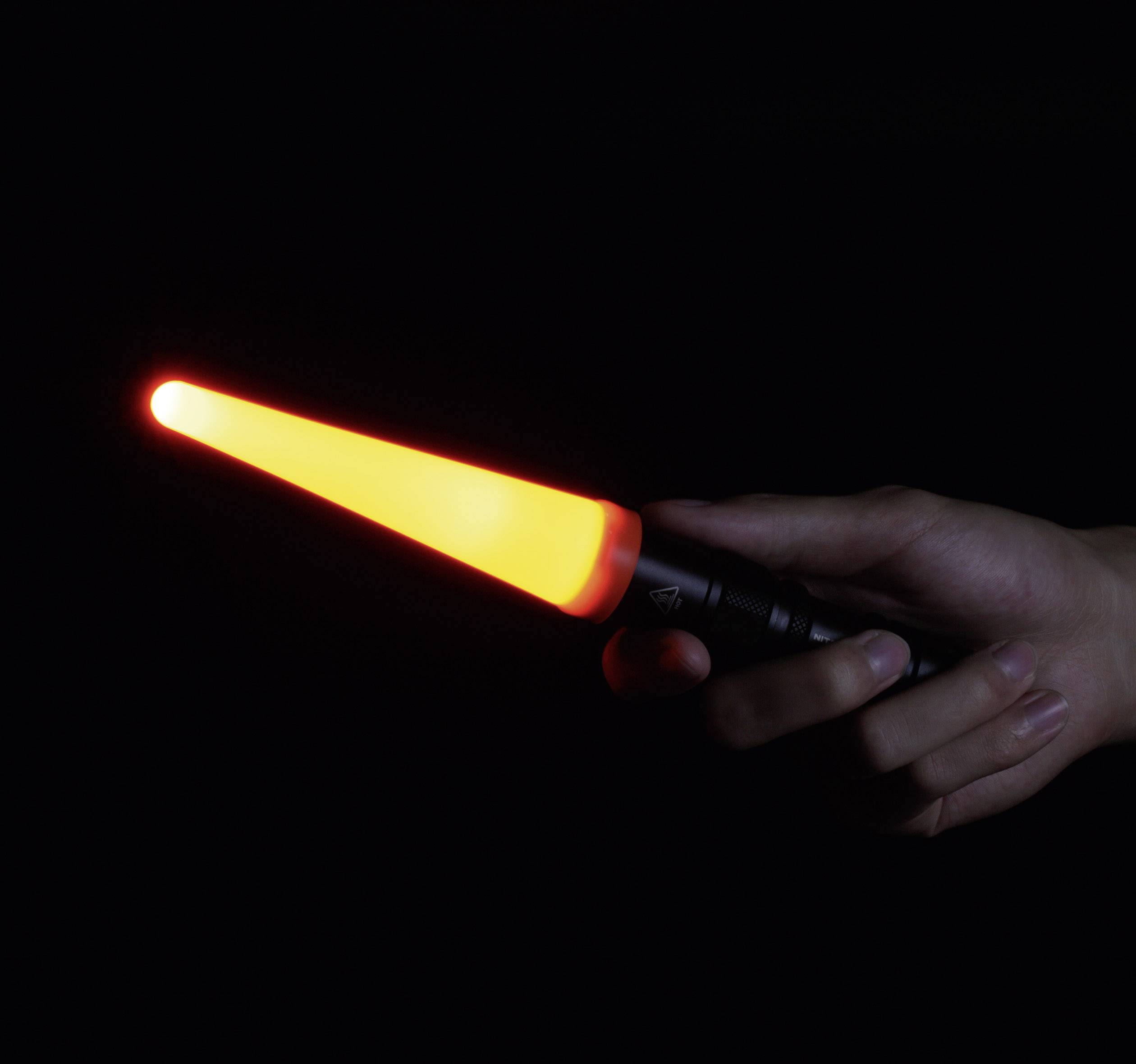 NiteCore NITNTW25 Warnstab EC1, EC2, EA1, EA2, MT1A, MT2A, MT1C, MT2C, P12, SRT3, SRT5 und Taschenlampen mit einen Ø 25 mm