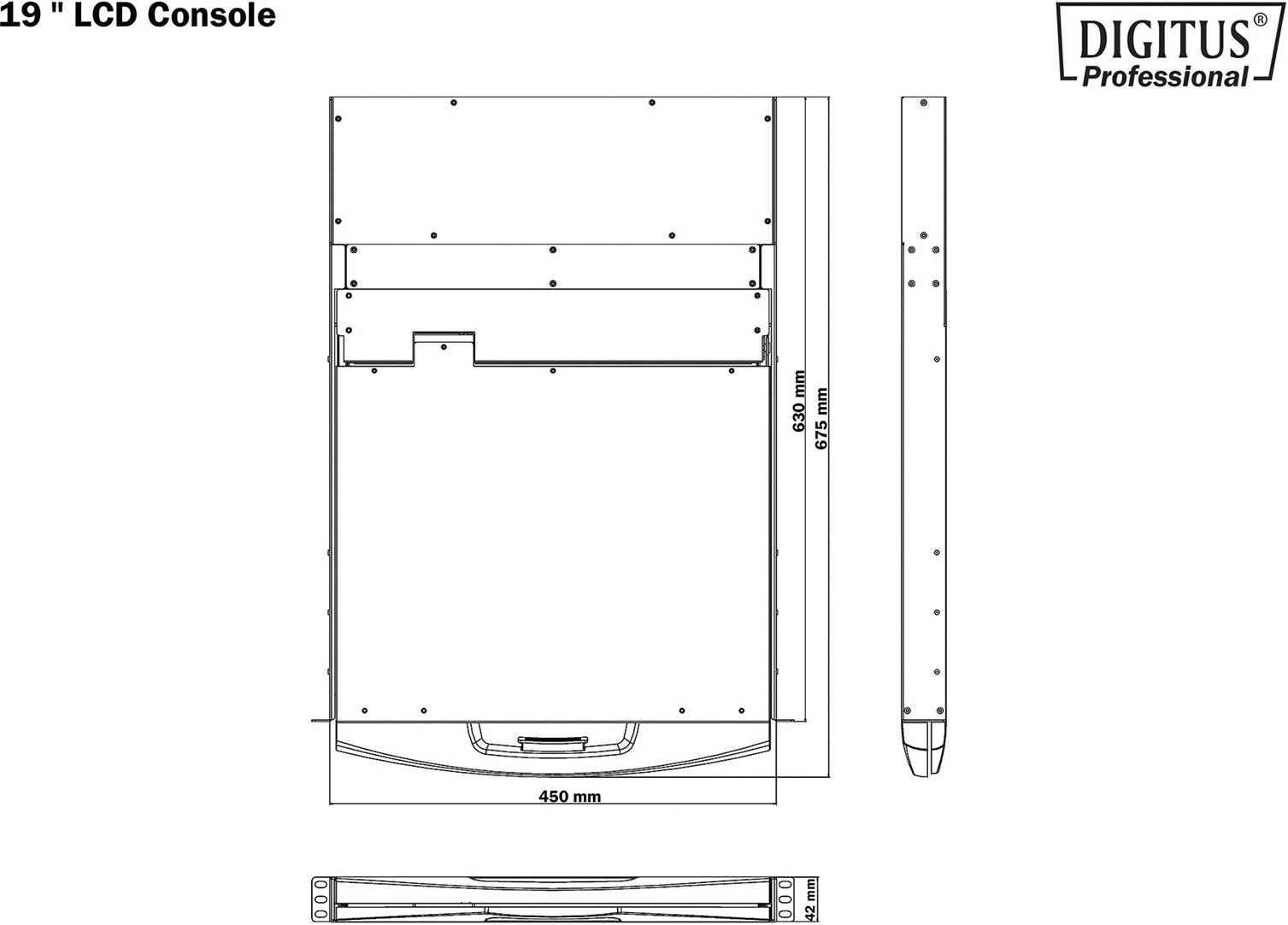Digitus DS-72012US 8 Port KVM-Konsole VGA USB 1920 x 1080 Pixel