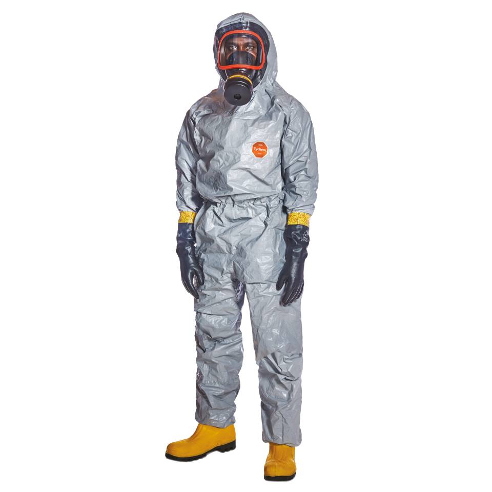 Tychem® Schutzoverall 6000 F FaceSeal, Modell TF611T, Kat.III, grau, Größe XL