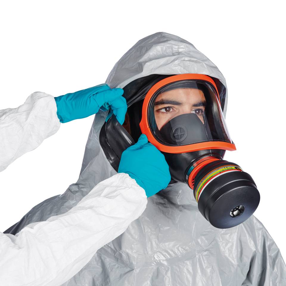 Tychem® Schutzoverall 6000 F FaceSeal, Modell TF611T, Kat.III, grau, Größe XL
