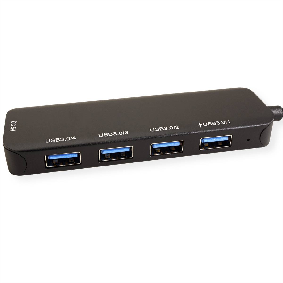 VALUE USB 3.2 Gen 1 Hub, 4fach, Typ C Anschlusskabel