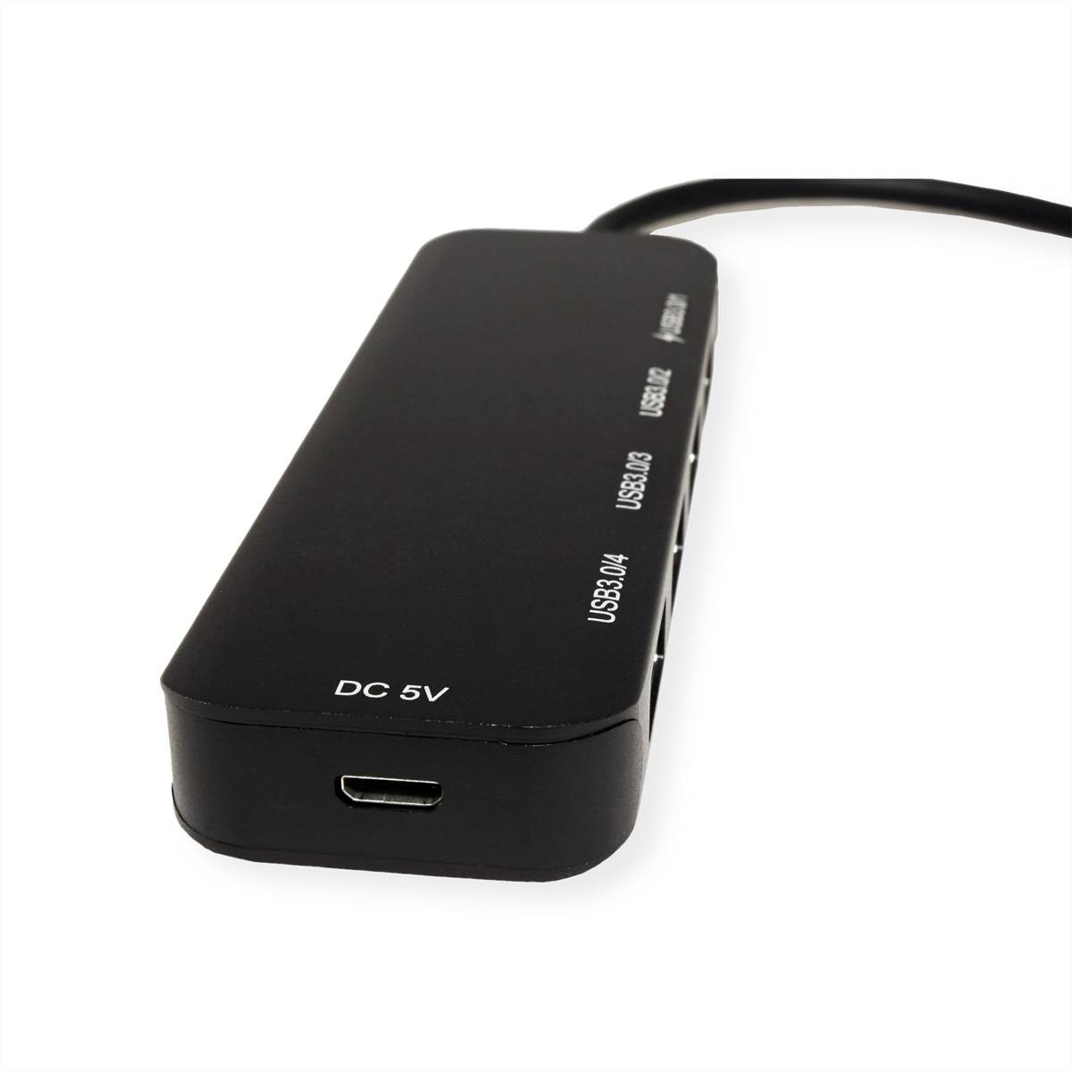 VALUE USB 3.2 Gen 1 Hub, 4fach, Typ C Anschlusskabel