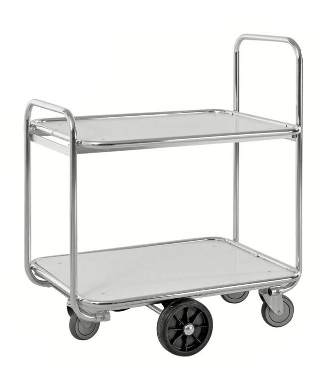 Kongamek Kommissionierwagen 300 kg, 2 Etagen, 900 x 630 x 1100 mm L/B/H Tischwagen Rollwagen