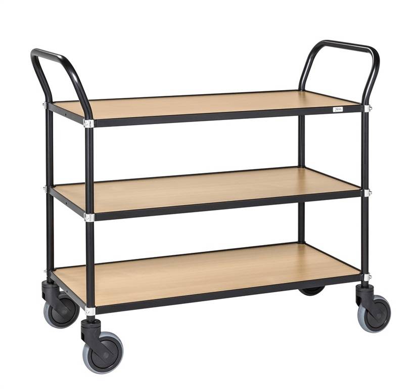 Kongamek Servierwagen 250 kg, 3 Etagen, 1100 x 430 x 940 mm L/B/H Tischwagen Rollwagen