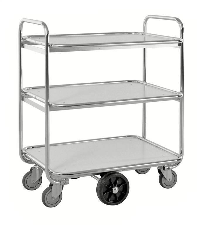 Kongamek Kommissionierwagen 300 kg, 3 Etagen, 900 x 630 x 1100 mm L/B/H Tischwagen Rollwagen