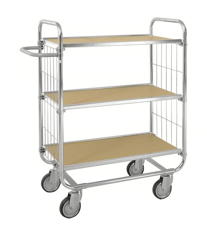 Kongamek ESD Etagenwagen 250 kg, 3 Etagen, 1195 x 470 x 1120 mm L/B/H Tischwagen Rollwagen