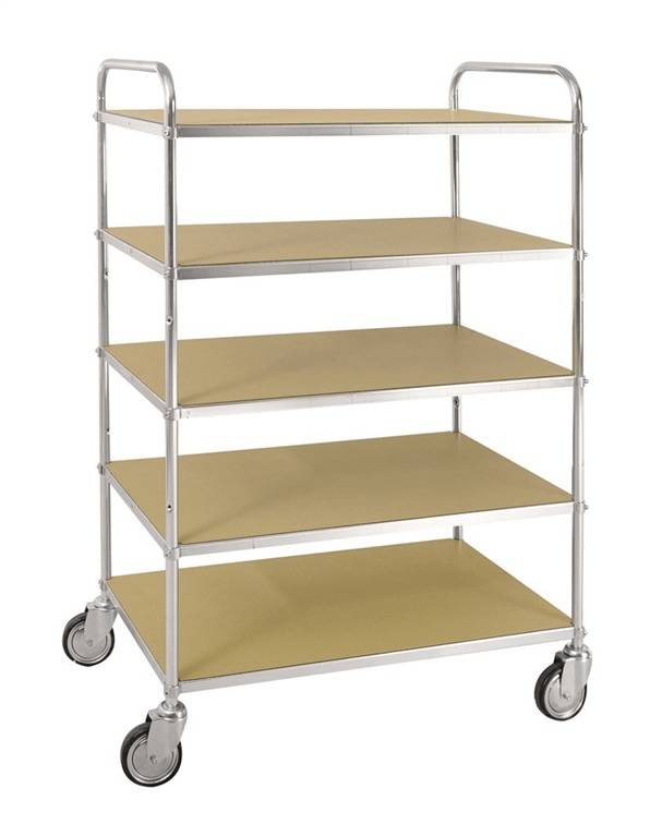 Kongamek ESD-Etagenwagen, Bügelhöhe 1.445 mm, 5 Böden à 940 163907-YY