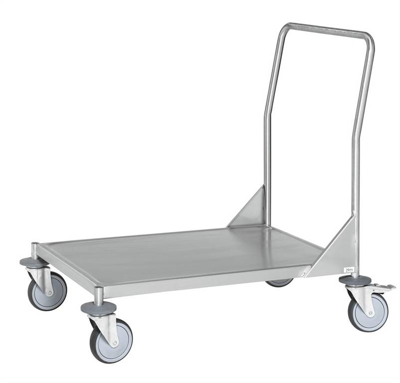 Kongamek Edelstahl-Plattformwagen 200 kg, 1 Etagen, 880 x 575 x 905 mm L/B/H