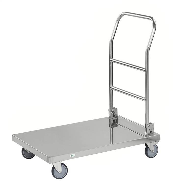 Kongamek Edelstahl-Plattformwagen 100 kg, 880 x 500 x 940 mm L/B/H