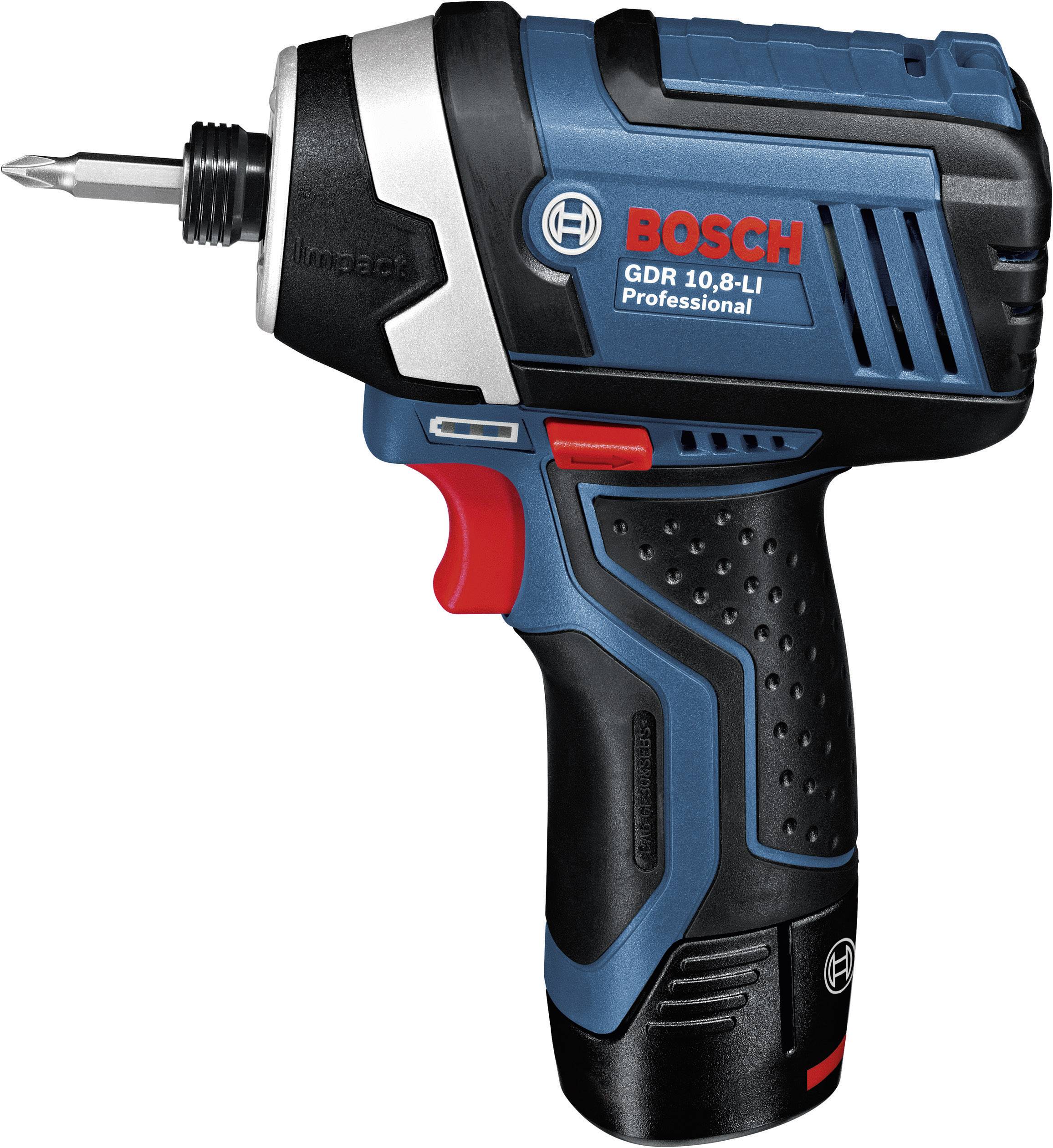 Bosch Professional GDR 10,8-LI 06019A6977 Akku-Drehschlagschrauber 105 Nm 10.8 V Anzahl mitgelieferte Akkus 2 2 Ah Li-Ion inkl. 2. Akku, inkl. Koffe