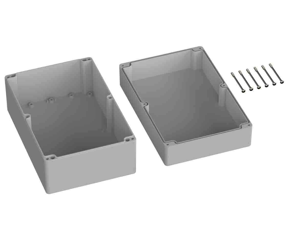 RS PRO ABS Universal-Gehäuse 5U3 Grau Außenmaß 160.3 x 240.3 x 120mm IP66
