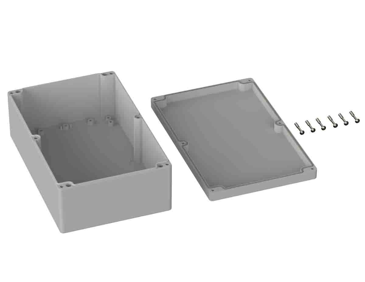 RS PRO ABS Universal-Gehäuse 5U3 Grau Außenmaß 160 x 250 x 90mm IP66