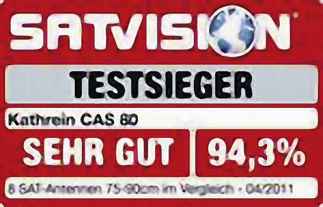 Kathrein CAS 80 SAT Antenne 75cm Reflektormaterial: Aluminium Rot, Braun