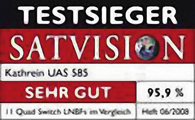 Kathrein UAS 585 Quad-LNB Teilnehmer-Anzahl: 4 mit Switch Grau