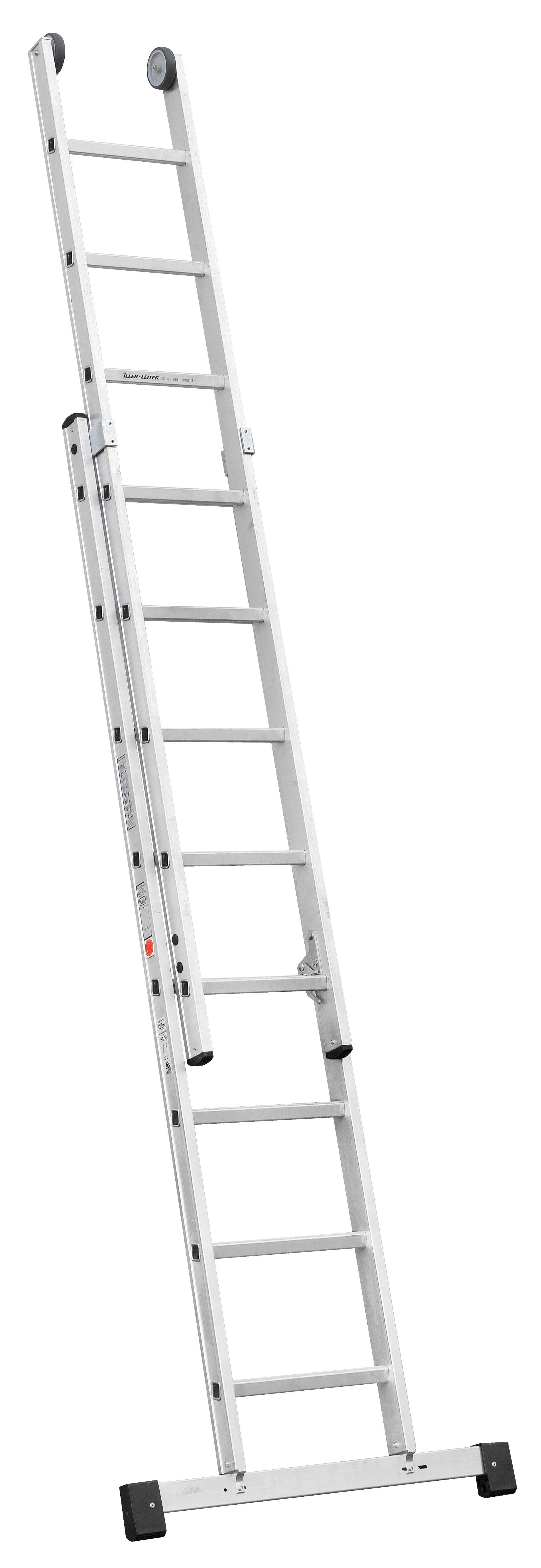 Iller Sprossen Schiebeleiter 2x20 Sprossen