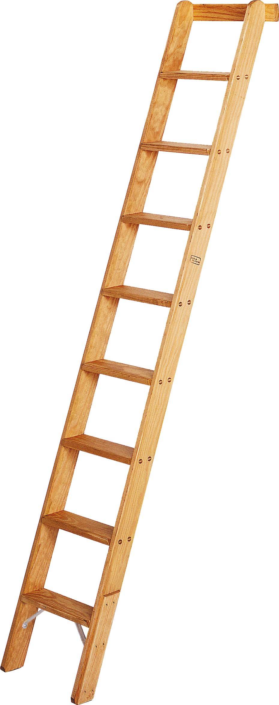 ILLER-LEITER Stufenanlegeleiter Holz Industrie, 11 Stufen 2511-7