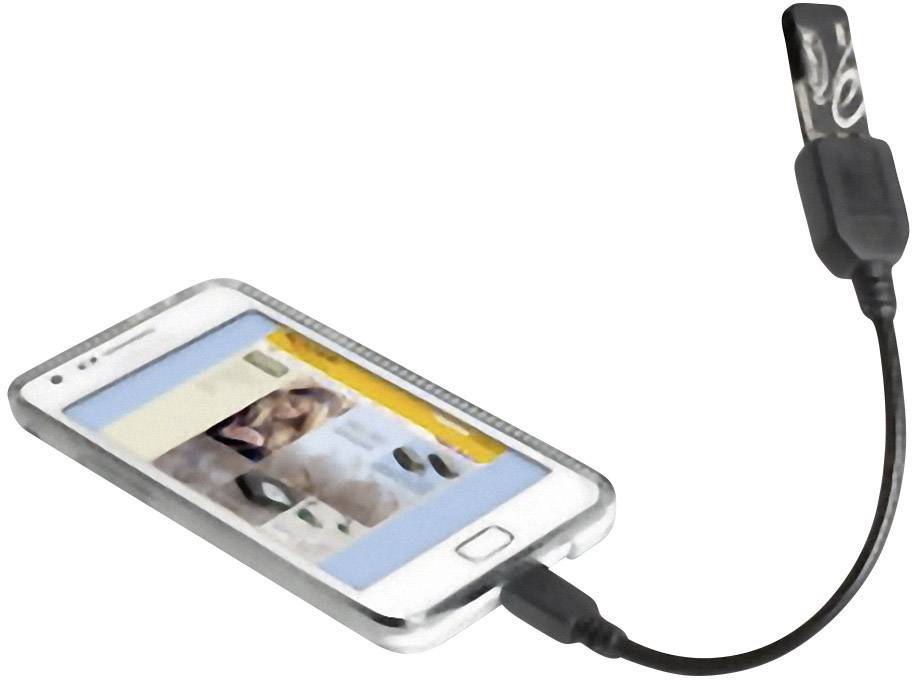 Ein Smartphone ist mit einem Kabel an ein Lesegerät angeschlossen, das eine Speicherkarte aufnimmt. Der Bildschirm zeigt mehrere Bilder.